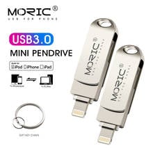 USB Flash Drive 128GB Pen Drive for iPhone X/XR/XS/ 8/7/6/iPad 64GB 32GB 256GB OTG Pen drive USB 3.0 Memory Stick for ios 2024 - buy cheap
