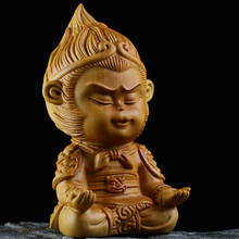 Boxwood Wood Carving Sun Wukong Monkey King Hand-Carved Sculpture Collection 2024 - buy cheap