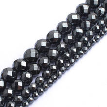 Natural Faceted Black Hematite Stone Beads For Jewelry making 15inches 2/3/4/6/8/10mm Spacer Beads Diy Jewelry 2024 - купить недорого
