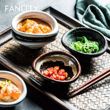 FANCITY-plato lateral inverso de cerámica de estilo japonés, plato de vinagre para el hogar, plato de inmersión personalizado, salsa de soja, plato lateral 2024 - compra barato