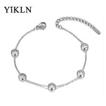 YiKLN Trendy Sparkling Stainless Steel 5Pcs CZ Crystal Charm Bracelets For Women Bohemia Beach Chain & Link Bracelet YB20003 2024 - buy cheap