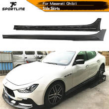 Bumper For Maserati Ghibli 4 Door Sedan 2014-2016 Carbon fiber side skirt bumper cover protection cover spoiler lips 2024 - buy cheap