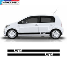 Racing Sport Stripes Car Door Side Skirt Sticker Auto Body Decor Vinyl Decals For Volkswagen UP E-up Exterior Accessories 2024 - buy cheap