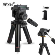 Bexin desktop tiro mini tripé suporte da câmera smartphones montar titular tridimensional cabeça tripé para dslr câmera de viagem 2024 - compre barato