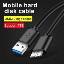 Суперскоростной Кабель USB 3,0 к Micro B, 5 Гбит/с, USB тип A Micro-B, кабель для передачи данных для Samsung S5 Note 3 HDD, внешний шнур для жесткого диска 2024 - купить недорого
