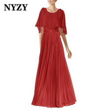 NYZY M353 Elegant Cloak Sleeves Red Evening Dresses Long 2021 Wedding Party Prom Dress Formal Evening Gowns 2024 - buy cheap