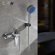 Simples conjunto de chuveiro sdsn polido chrome banheiro chuveiro sistema qualidade cobre banho torneira do chuveiro torneiras do banheiro quente e fria 2024 - compre barato