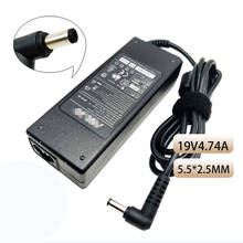 Adaptador universal de energia para laptop asus, 19v, 4,74z, 90w, carregador e adaptador para os modelos a8, f8, x81, a55v, n56x, n46v, n43s, n53sj, n81v, n55s 2024 - compre barato