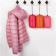Chaqueta de invierno con capucha para mujer, abrigo ultraligero de plumón de pato, de piel, delgada, portátil, rosa y negro 2024 - compra barato