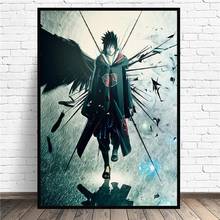 Sasuke nível anime arte lona poster imprime casa decoração da parede pintura 2024 - compre barato