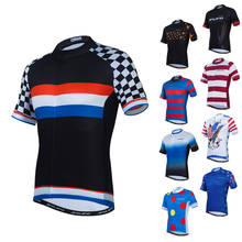 Camisa masculina de manga curta para ciclismo, uniforme de verão da equipe, homens, roupa de bicicleta, mountain bike, secagem rápida, 2021 2024 - compre barato