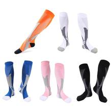 1 par de meias leggings respiráveis para corrida, meias esportivas para dirigir, futebol, cobre, de compressão 2024 - compre barato
