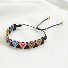 Go2boho Heart Bracelet For Girl Winter Pulsera Femme Handmade Woven Jewelry Miyuki Bead Women's Bracelets Gift Free Shipping 2024 - buy cheap