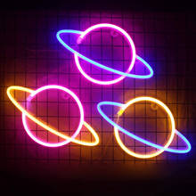 Luz noturna led neon elíptica, decoração para o quarto, luz noturna em formato de arco-íris, suprimentos para festas caseiras