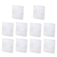 10pcs/set Transparent Seamless Hole-free Hooks For Bathroom, Kitchen And Bathroom Walls Powerful Hooks Magic Sticky Hooks 2024 - buy cheap