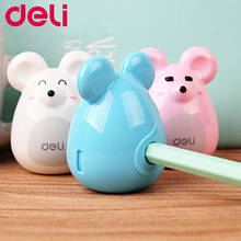 Deli Cute Lovely Kawaii Mouse Pencil Sharpener Manual Stationery Creative School Supplies for Children Office & School Supplies 2024 - buy cheap