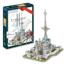 Lineage 2 «Аденский замок», образовательная 3D-головоломка из бумаги «сделай сам», модель 3455, детская игрушка-подарок для мальчика 2024 - купить недорого