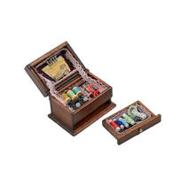 Vintage Sewing Needlework Needle kit box 1:12 Dollhouse Miniature height 2.2CM doll house accessories mini retro jewelry box 2024 - buy cheap