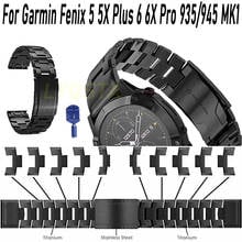 Correa de reloj inteligente, pulsera de aleación de titanio más dura, liberación rápida, de lujo, para Garmin Fenix 5X 6X Pro 6 5 Plus 3 HR 935 945 2024 - compra barato