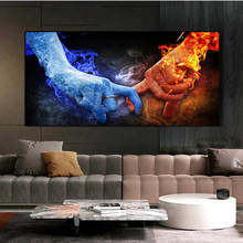 Ice and Fire Love Canvas Painting Modern Pop Graffiti Art Posters and Prints  Wall Art Picture for Living Room Home Decor Cuadro 2024 - buy cheap