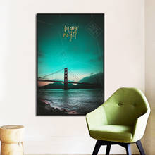 Estilo nórdico pôr-do-sol londres paisagem pintura em tela lago verde cartaz moderno quarto decoração da parede arte impressão imagem sem moldura 2024 - compre barato