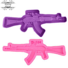 1Pcs Machine gun shape silicone soft candy mold cake decorating tool candy chocolate Soft Candy Mold 2024 - buy cheap