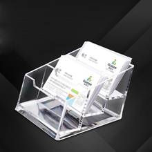 Desktop Office Business Card Holder Stand Clear Transparent Acrylic Counter Top Display Stand Desk Accessories 2024 - buy cheap