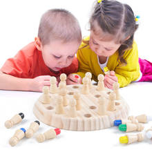 Divertidos bloques de construcción, juegos de memoria, juegos de mesa, juego de ajedrez de memoria de madera para niños, juguetes educativos de Aprendizaje Temprano 2024 - compra barato
