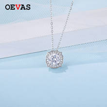 OEVAS Sparkling D Color Real 1 Carat Moissanite Bridal Pendant Necklace 100% 925 Sterling Silver Wedding Fine Jewelry Wholesale 2024 - buy cheap