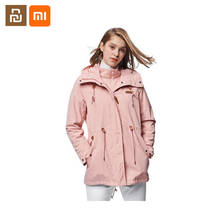 6-color xiaomi youpin três-em-um casaco feminino estilo coreano fino destacável negócios meados de comprimento moda casual casaco quente 2024 - compre barato