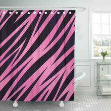 Pattern Pink and Purple Zebra Striped Seamlessly Repeatable Girly Shower Curtain Waterproof Fabric 60 x 72 Inches Set with Hooks 2024 - buy cheap