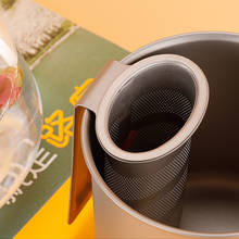 Infusor de té de malla de titanio sin olor, colador de té reutilizable seguro, filtro de especias de hoja de tetera, vasos de té, herramientas de cocina 2024 - compra barato