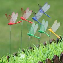 Estacas de libélula de simulación Artificial, decoración de césped para jardín al aire libre, 10 Uds. 2024 - compra barato