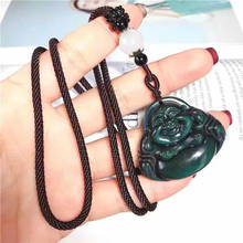 MOKAGY  Natural Rainbow Obsidian Quartz Self - Contained Buddha Crystal Pendant 1pc 2024 - buy cheap