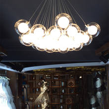 Blown glass chandeliers For Dining room Bar Kitchen Staircase Round clear glass ball pendant lamp Nordic Designer Chandelier 2024 - купить недорого