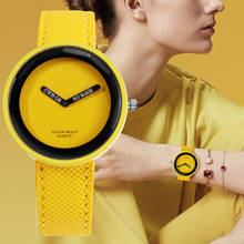 Relógio feminino de couro, relógio para mulheres simples 2024 - compre barato