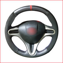 MEWANT PU Carbon Fiber Car Steering Wheel Cover for Honda Civic Civic 8 2006-2011 (3-Spoke) 2024 - buy cheap