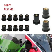 50 PCS Motocycle  M5/M6 Rubber Well Nuts Blind Fastener Windscreen Windshield Fairing Cowl 2024 - buy cheap