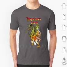 Dragon's Lair T Shirt DIY 100% Cotton 6xl Dragon Taito Games Gamers Retro Gaming Retrogames Konami Nintendo Dirk Daphne 2024 - buy cheap