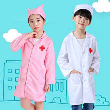 Little Doctor Nurse Unisex Cosplay Uniform Holloween Costume White Jacket For Kids Role Play Games Performance Gift For Children 2024 - buy cheap