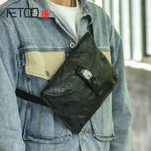 AETOO Retro leather shoulder bag, soft leather crossbody bag, men's leather chest bag 2024 - buy cheap