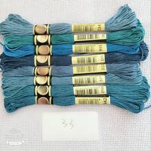Oneroom, multcolor duas etiquetas linha de costura, ponto cruz de algodão, kits de fio de bordado 6 2024 - compre barato