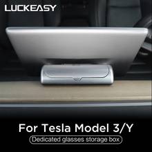 For Tesla Model 3 Model Y Car Accessories Dedicated Glasses Storage Box Car Glasses Sunglasses model3 2022 Accessory Interior 2024 - buy cheap