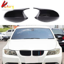 Um par abs espelho capa para bmw antigo série 3 e90 e91 e92 e93 e81 e82 e87 e88 pre-lci gloss preto espelho retrovisor tampas 2024 - compre barato