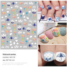 HNUIX Newest 3d nail art sticker Flowers Motifs  Nails Art manicure decal decorations design nail sticker for nail beauty tips 2024 - buy cheap