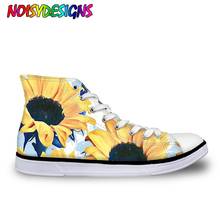 NOISYDESIGNS Women's Shoes Casual Shoes Sunflower Print High Top Sneakers Woman Vulcanize Shoes Teen Boys Zapatos Hombre 2024 - buy cheap