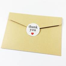 1200pcs/lot Thank You with white Heart style DIY Seal packing Sticker 2024 - buy cheap