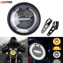 Motorbike Distance Light Headlight Refit for Cafe Racer Bobber Iron Motorcycle LED Headlamp Motorcycle Accessories 6.5 inch 2024 - buy cheap