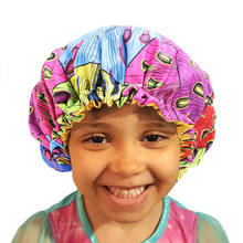 Новая очень большая шапочка для сна, Детская Регулируемая Атласная шапочка с Африканским принтом из Анкары, шапочка для сна, Шапочка-тюрбан, шапочка для сна в ночное время, Кепка 2024 - купить недорого