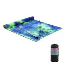 Colorful Tie-Dye Printing Yoga Towel Microfiber Sweat Absorbent Non-Slip Workout Fitness Mat Pilates Blanket with Bag 2024 - buy cheap